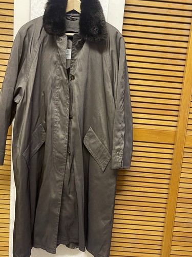 AQUABURY-Faux Fur Collared-WOMENS -TRENCH-COAT -SIZE UK-12”-EUR- 38”-US -10” - Picture 17 of 24