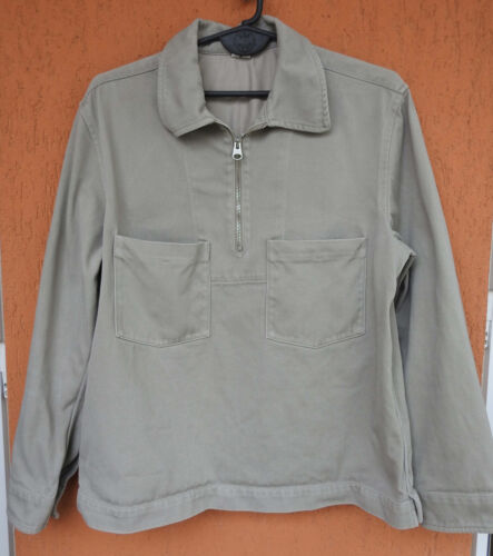 ARKET Half-Zip Overshirt Anorak Smock Jacke Freizeit Urban Grau (US40) (passt S)