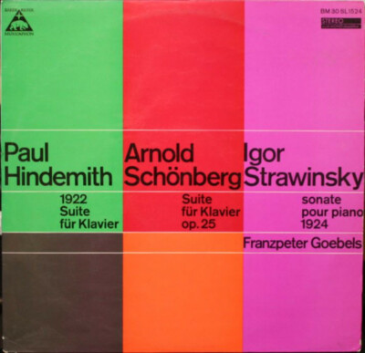 Paul Hindemith, Arnold Schönberg*, Igor Strawinsky* LP Vinyl Sch