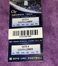 North Carolina Tar Heels Football NCAA Tickets for sale