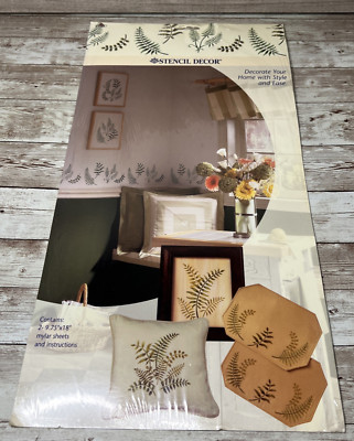 Plaid Home Stencil Wall Decor Fern Fronds Style #27750 (2005) - Leaves Foilage