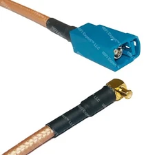 RG400 Fakra Z Female to MCX MALE ANGLE RF Cable FAST-SHIP LOT