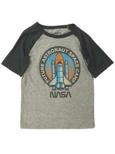 Nasa Boys Gray Short Sleeve Future Astronaut Space Camp Tee Shirt T-Shirt
