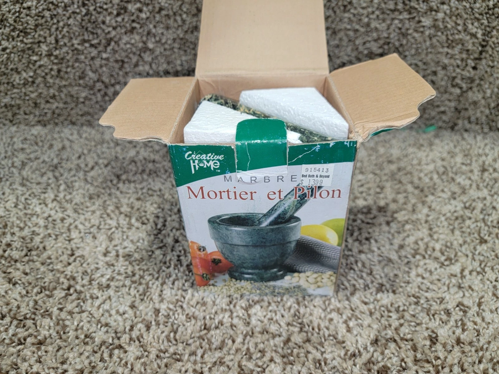 New Mortar And Pestle Footed Marble Natural Stone Green Pestal Set To Grind Food