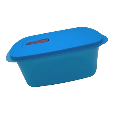 Tupperware Crystalwave Microwave Bowl 7 c Rectangular Container Blue