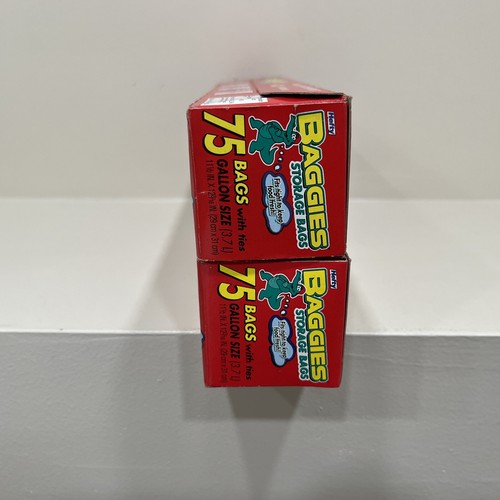 2 LOT Hefty Baggies Food Storage Gallon Size Bags 50 Count + Twist off