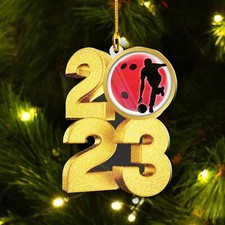 Personalized Bowling 2023 Acrylic Christmas Ornament, New Year 2023 Gift for Bow