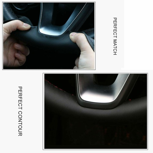 DIY Top Leather Steering Wheel Hand-stitch on Wrap Cover For Kia Sorento 2004-08 - Picture 10 of 11