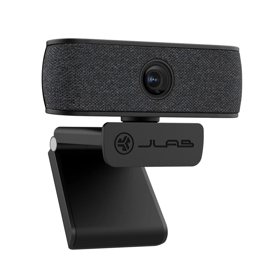 JLab JBuds HD Webcam, Black, 1080p/30 FPS, 2.1 Megapixels, Omni Directional Mic