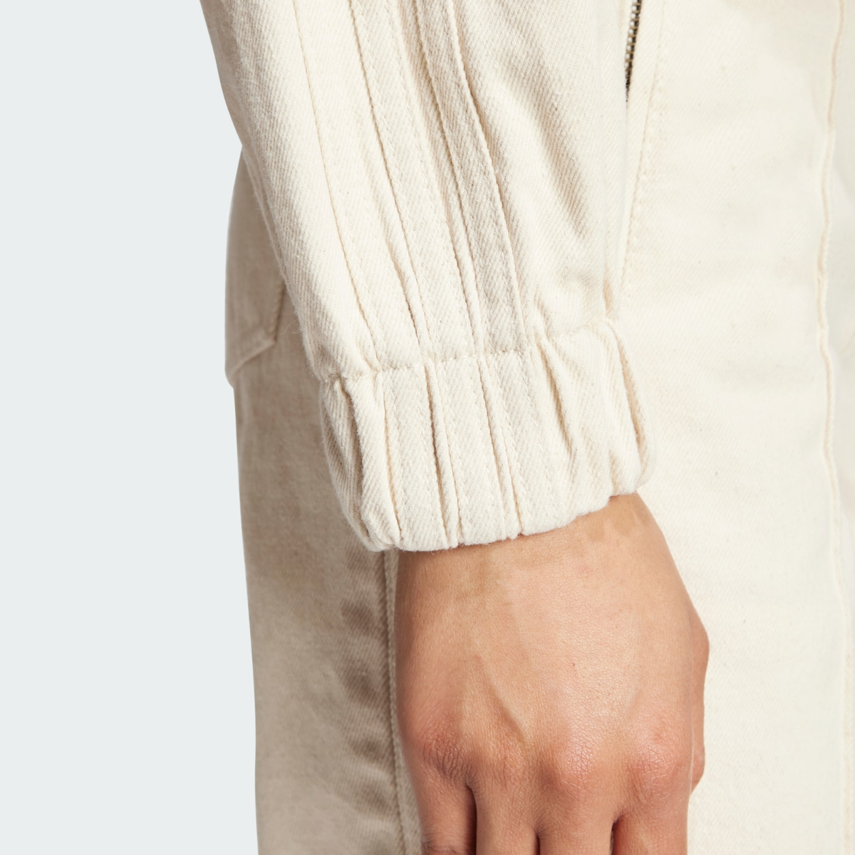 ジャケット adidas denim track top ivory IW5748 CLOTHING - Premium Essentials Denim Track Top - White