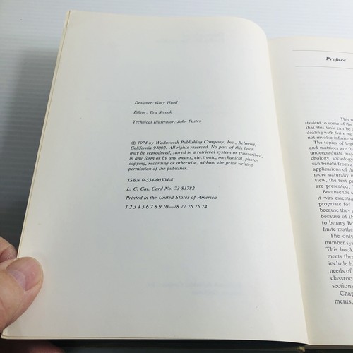 FIRST EDITION Elements of Finite Mathematics by A. J. Pettofrezzo HC - Picture 4 of 11