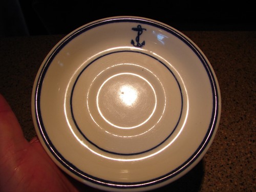 Vintage Shenango China Navy Fouled Anchor Mess Hall Plate Restaurant Ware 6 1/4" - Picture 7 of 7