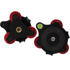 LP‑64 Camera Tripod Ball Head Leveling Base Aluminum Triple Wheel Leveler Bubble