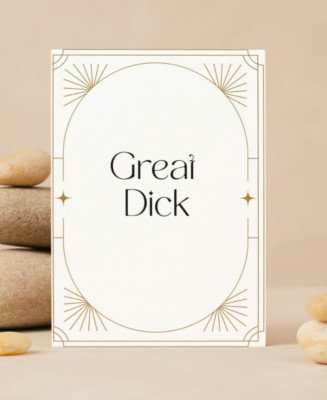 Lustige Komplimentkarte - ''Great D*ck'' | Minimalistisches Gold Deko Design | A5 Unhöflich