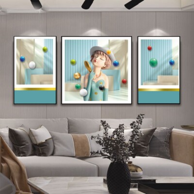 Wanddeko Wohnzimmerrahmen Modern Poster Kristall Porzellan Druck