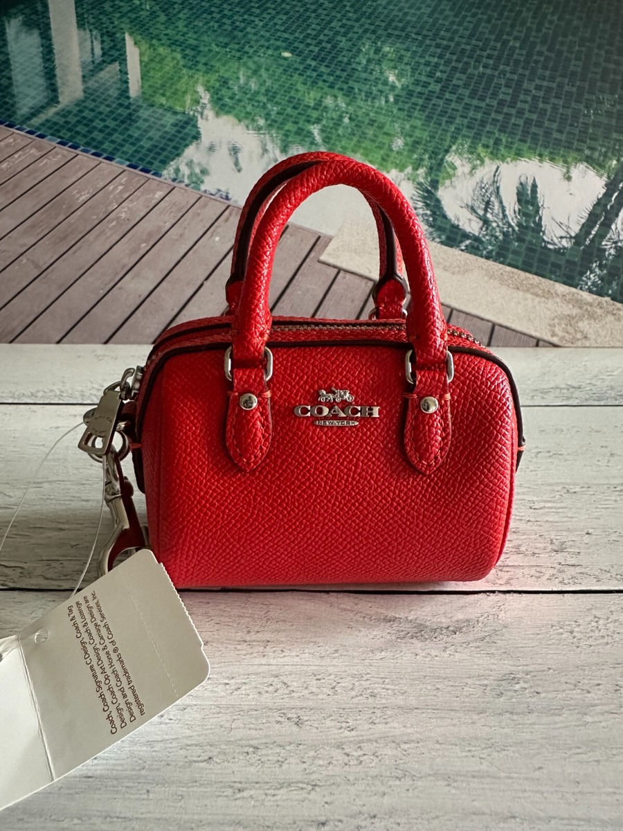 Coach Mini Rowan Satchel Bag Charm CU279 Miami Red NWT | eBay Coach Mini Rowan Satchel Bag Charm CU279 Miami Red NWT | eBay