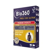 Natures Aid Pro 100 Ultra 100 Billion Bacteria 30 Capsules 8 Strain Probiotic