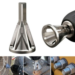 Black Stainless Steel Deburring External Chamfer Tool Bit Remove Burr 8-32 DS