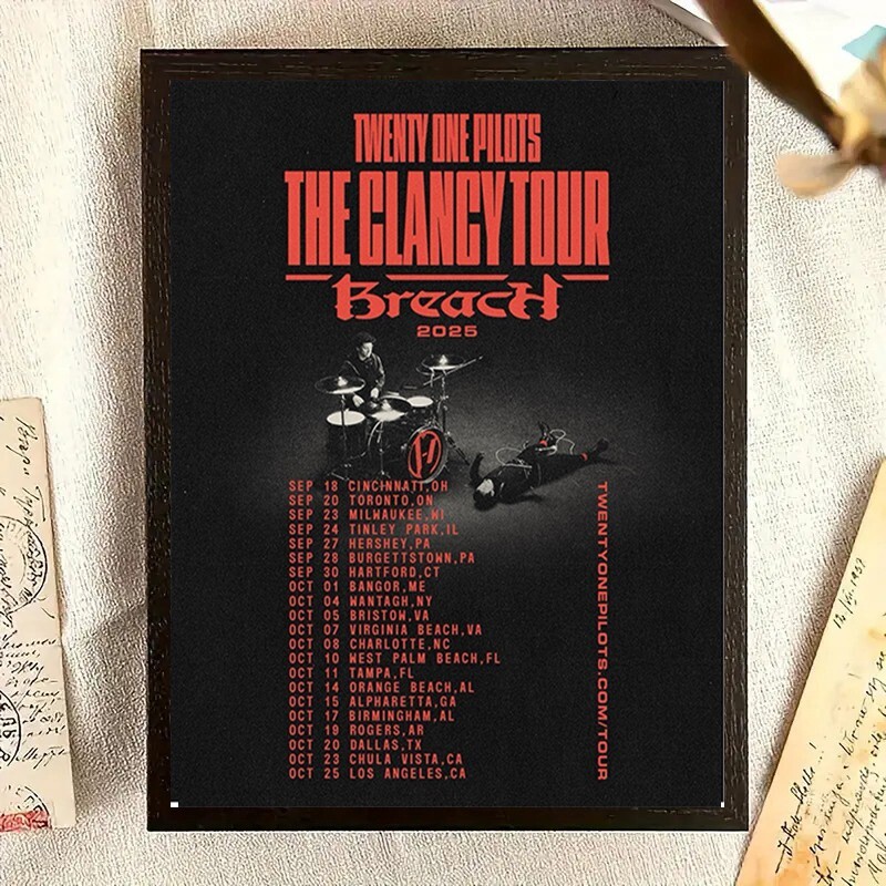 Twenty One Pilots The Clancy Tour Breach 2025 Poster | eBay