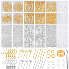 Hypoallergenic Earring Making Kit, 2000Pcs Earring Making Supplies Kit with ...