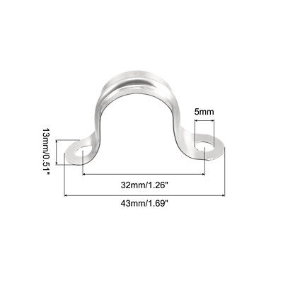 304 Stainless Steel 8mm Rigid Pipe Straps 10 Pack Uxcell 10pcs 8mm ...