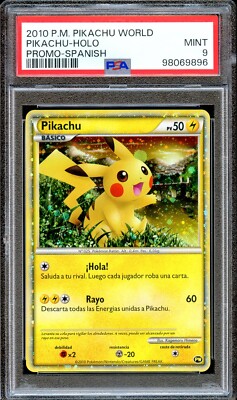 PSA 9 Pikachu World Collection 2010 SPANISH Promo Japanese