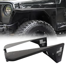 2pc Textured Steel Tube Wheel Fender Flares Armor For 1997-2006 Jeep Wrangler Tj
