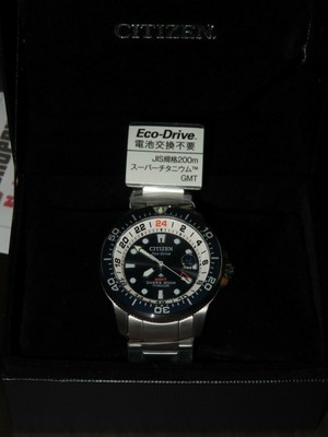 Citizen Promaster GMT Diver BJ7111-86L Eco-Drive Titanium ...