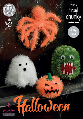 Halloween Spielzeug Strickanleitung Tarantel Kürbis Geist Monsterkönig Cole 9052