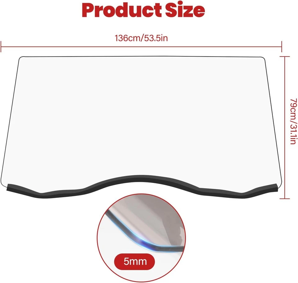 For Can-Am 2014-2020 Commander Max 800 1000 Full Front Windshield Clear Window Foto 3 de 4