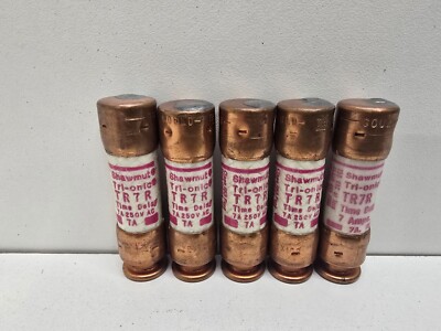 LOT OF (5) NEW OLD STOCK! GOULD SHAWMUT 2A TRI-ONIC FUSES TR7R