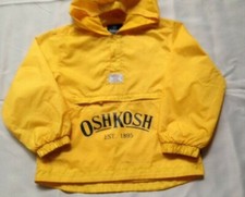 Boy's/Girl's OshKosh Orange Nylon Hooded Snap Outwear Size 6/7  