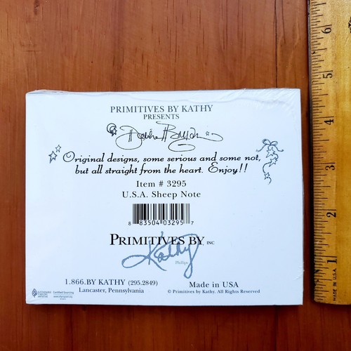 NEU NOS OOP Primitives by Kathy 3295 USA Schafnote Farbe 6x4,7" abreißender Notizblock - Bild 3 von 3