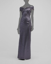 740 Rickie Freeman for Teri Jon Women's Purple Twist-Front Gown Dress Size 6