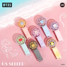 [US seller] BT21 MININI Dual Blade Portable Handheld Personal Handy Fan by BTS