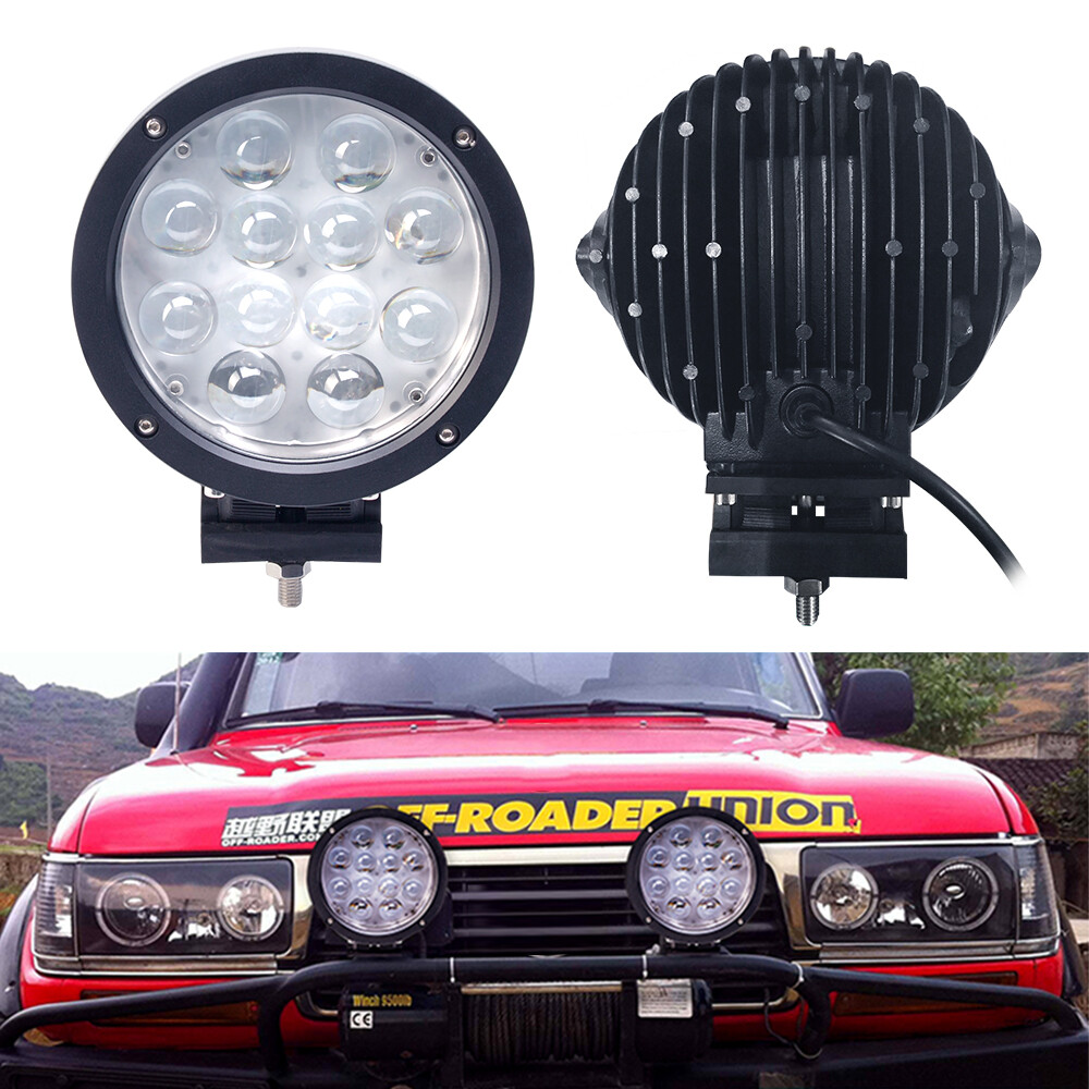 Fari Proiettori Supplementare 12 LED 12/24v Ø 18 Cm 60W Spot 6500k 4x4 Auto - Miniatura 6