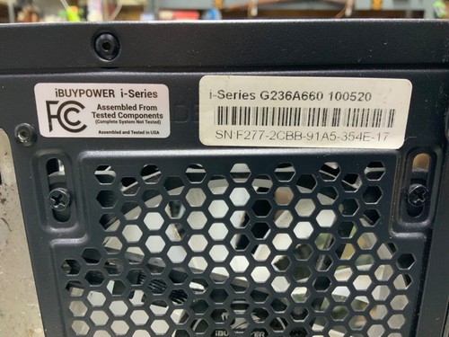 iBuyPower 240GB SSD, 1 TB HDD 3.60GHz, 8GB RAM, Intel i3-9100F - Picture 5 of 10