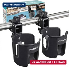 Boat Rail Cup Holder 2 Pack No-drill Clamp-on Marine Cup Holders 360 Boat Rail Cup Holder 2 Pack No-drill Clamp-on Marine Cup Holders 360