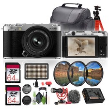 Fujifilm X-M5 Mirrorless Camera  XC 15-45mm f/3.5-5.6 OIS Lens Rode Microphone