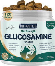 Glucosamine for Dogs, Hip and Joint Supplement for Dogs with Chondroitin, MSM, T