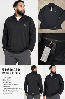 Adidas Cold.RDY 1/4 Zip Pullover Black Mens 2XL Training Athletic Sweatshirt NWT