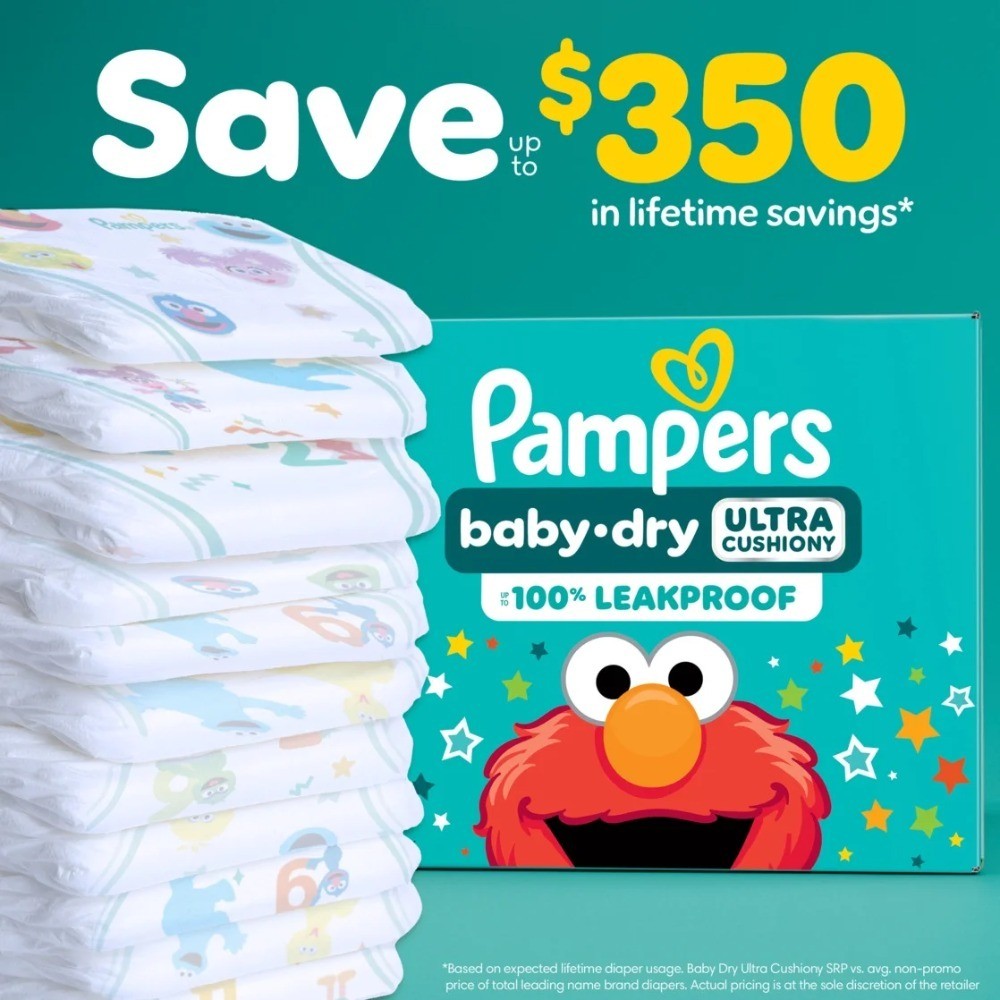 Size 6 Baby Diapers, 108 Count Hypoallergenic Ultra Absorbent Overnight
