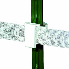 Safe-Fence White T-Post Polytape Insulator - TP-25 Electric Fence Insulators 25