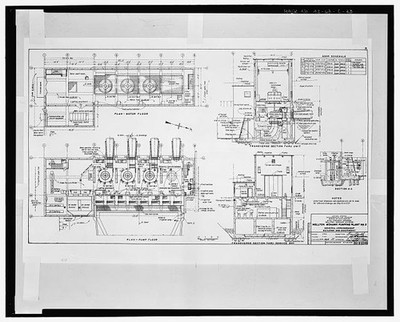 Wellton Arizona 1948 Wellton-Mohawk Irrigation Pumping Plant No. 3 Plan