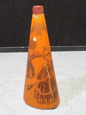 Vintage Halloween Paper Litho Noisemaker Horn Style Metal Tip
