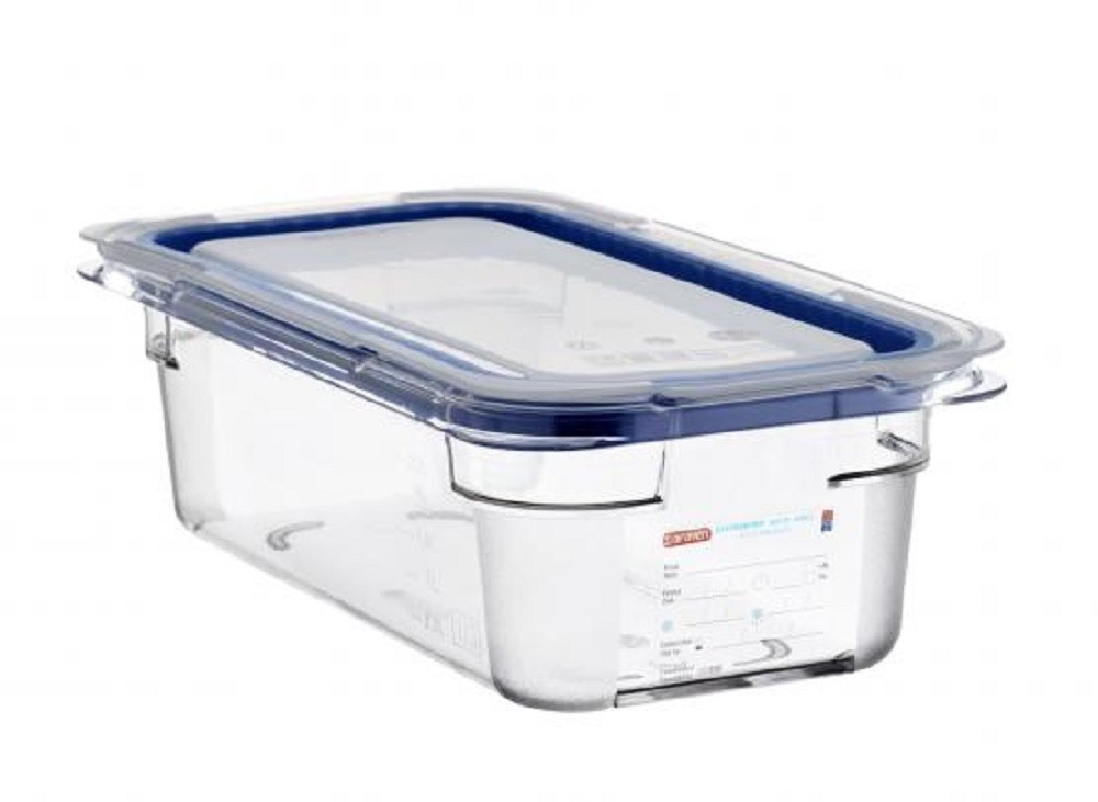 Araven, contenitore gastronorm 1/3 h150 con coperchio apribile, senza bpa, per a