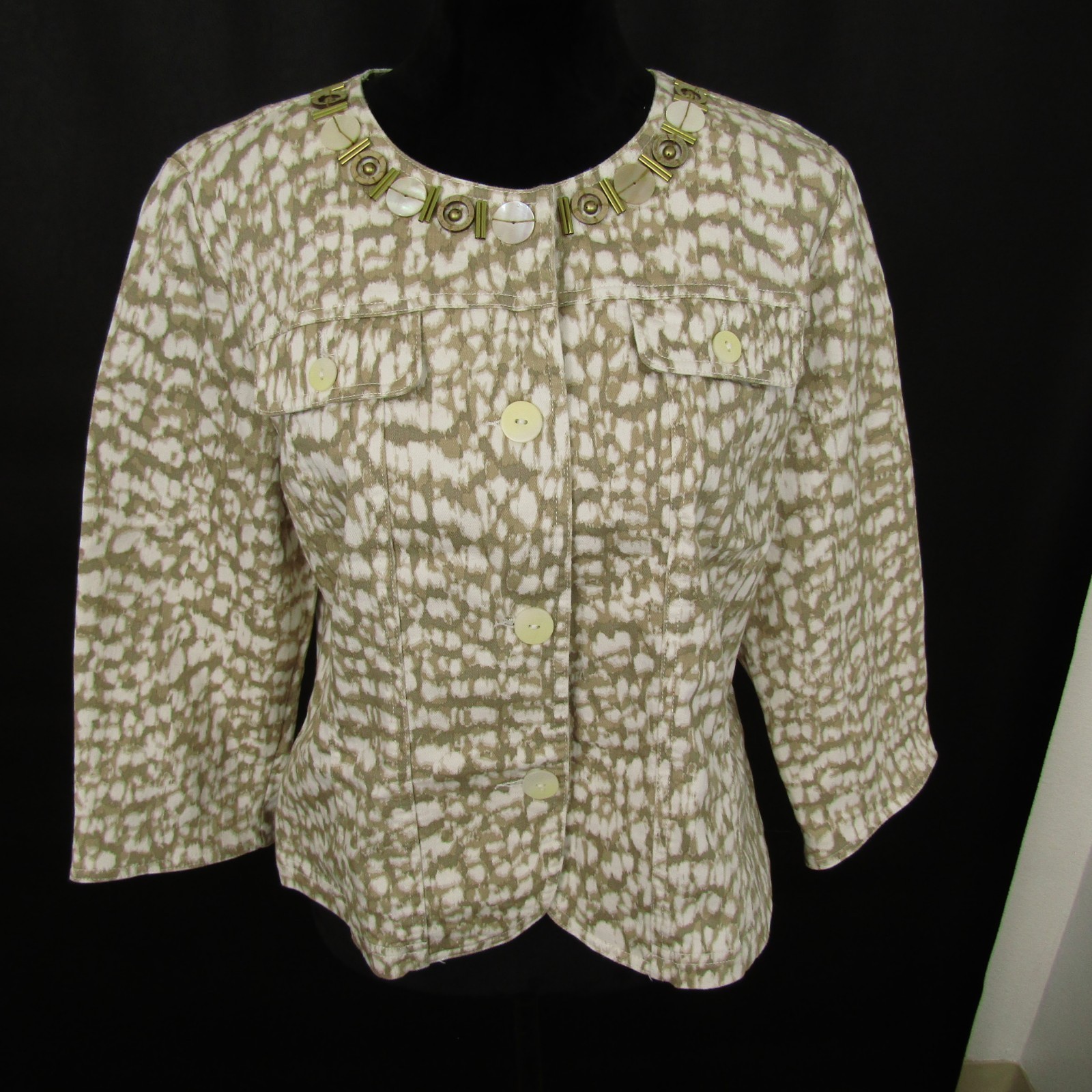 Ruby Rd. Jacket Blazer Button Up Round Neck Women… - image 1