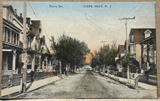1908 Cape May NJ, Perry Street, Mecray&rsquo;s Pharmacy Pub, Cape May County, Postcard
