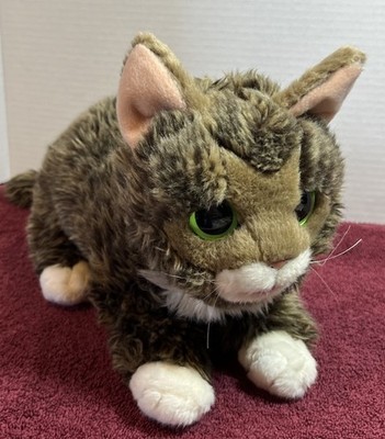 Cuddle Barn Lil Bub Plush Cat Multicolor Feline Tabby 2014 Green Eyes Kitten