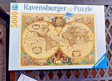  Ravensburger 5000 Piece Jigsaw Puzzle – World Map  With Poster